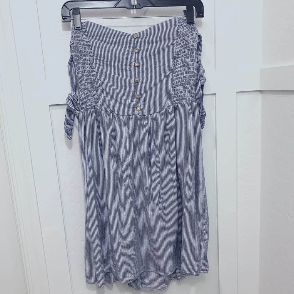 American Eagle AE Women's Striped Off the Shoulder Smocked Dress Size L Large